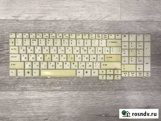 Клавиатура б/у от ноутбука Acer 5737, 7520 белая Ульяновск - изображение 1