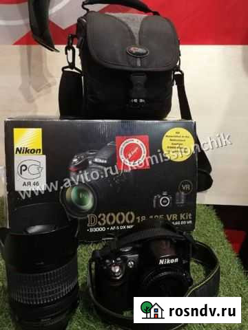 Зеркальный Nikon D3000 + Nikon VR 18-105mm Челябинск - изображение 1