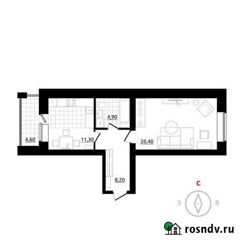 1-комнатная квартира, 47 м², 2/3 эт. на продажу в Березовском Свердловской области Березовский - изображение 1