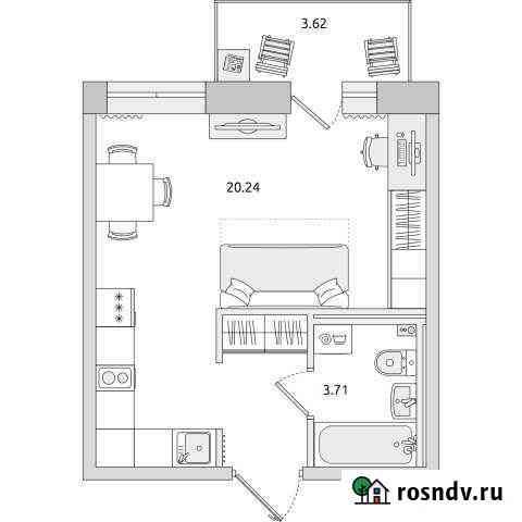 Квартира-студия, 30 м², 7/17 эт. на продажу в Санкт-Петербурге Санкт-Петербург