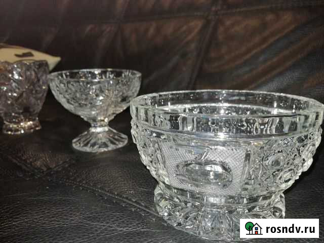 Конфетница, ваза хрусталь. СССР Пенза - изображение 1
