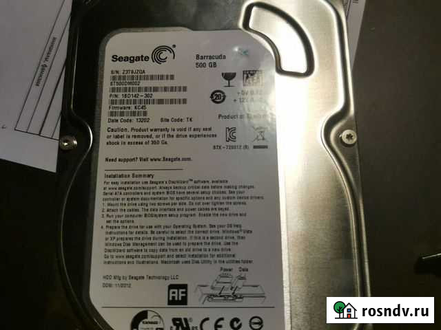 Жесткий диск 500 гб не рабочий Калининград - изображение 1