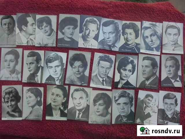 Актёры сов кино миниоткр+ кадры к/ф 1960-е 100 шт Рязань - изображение 1