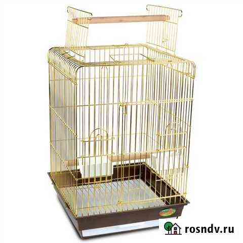 Клетка с открывающимся верхом, золотая решетка Ейск