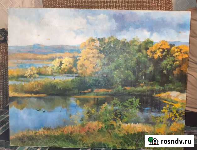 Картина маслом на холсте пейзаж Асбест - изображение 1