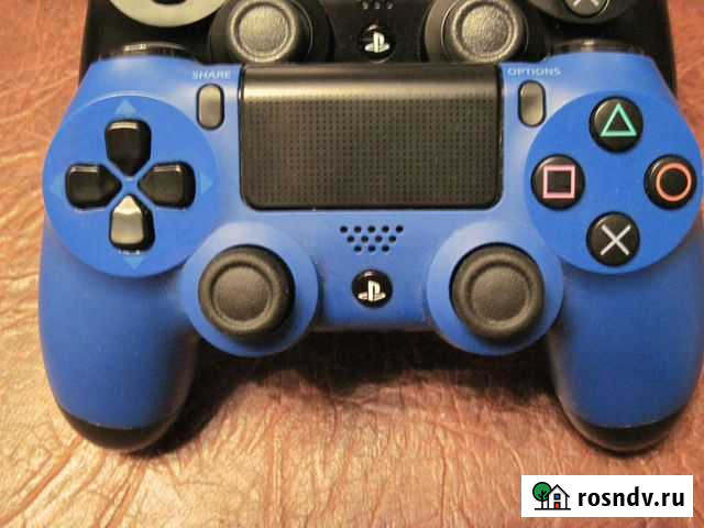 PS4 джойстик - геймпад синий sony 4 + игры Саратов - изображение 1