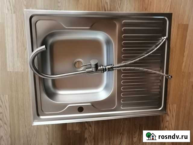 Мойка накладная нержавеющая 60х80 правая Кемерово - изображение 1