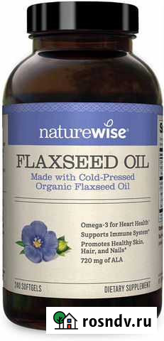 Бад Naturewise льняное масло в капсулах 240 шт Одинцово - изображение 1