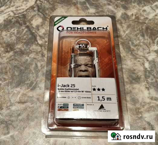 Кабель 3,5 мм Jack на 2,5 мм Jack от Oehlbach Москва - изображение 1