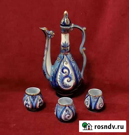 Коньячный фарфоровый сервис СССР 2 набора Арамиль - изображение 1