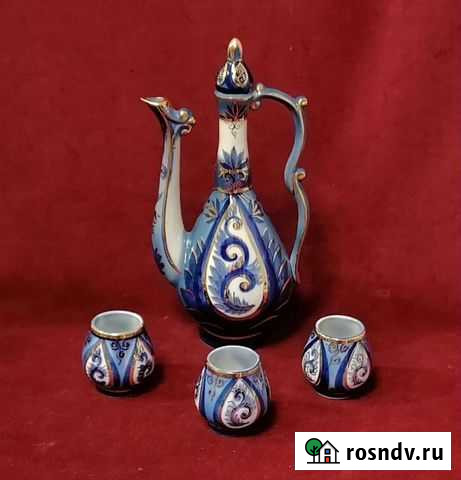 Коньячный фарфоровый сервис СССР 2 набора Арамиль - изображение 1