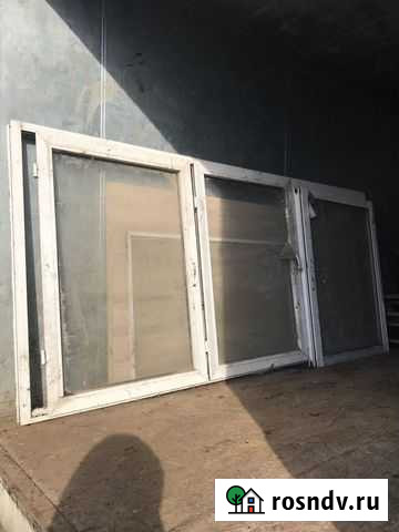 Окно 3 створки б/у Красноярск - изображение 1