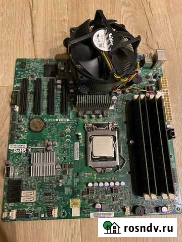 Мат. пл.Supermicro X9SCM + xeon+ 24 Gb ram+жд+бп Шахты - изображение 1