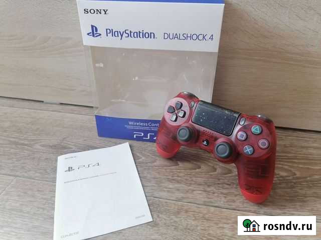 Джойстик на PS4(прозрачный красный) Томск - изображение 1