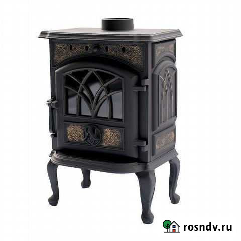 Печь-камин Сибирь-7 чугунная со стеклом Ижевск - изображение 1
