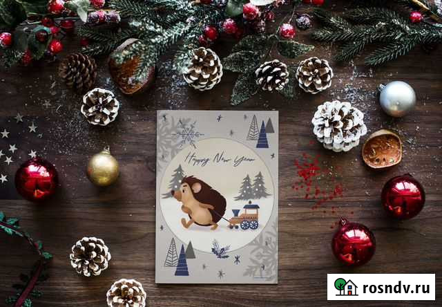 Рождественский «Ежик» открытка Санкт-Петербург - изображение 1