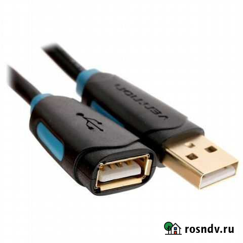 USB удлинитель 2 метра Vention USB 2.0 - USB 2.0 Челябинск - изображение 1