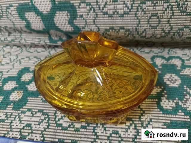 Стеклянная Пудреница СССР 60е годы Пенза - изображение 1