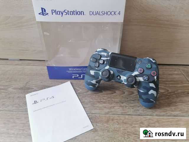 Джойстик на PS4(синий камуфляж) Томск - изображение 1