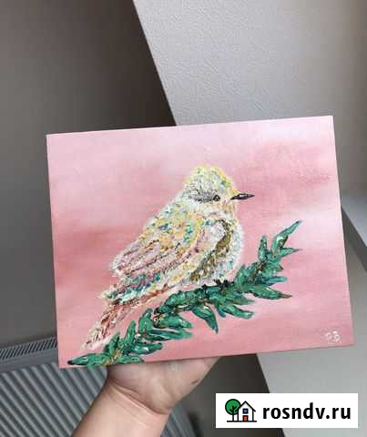 Картина маслом «Синичка» Краснодар - изображение 1