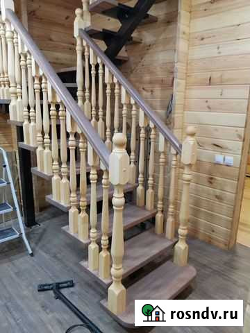 Лестница заказная на монокосоуре, ступени из бука Каменск-Уральский - изображение 1