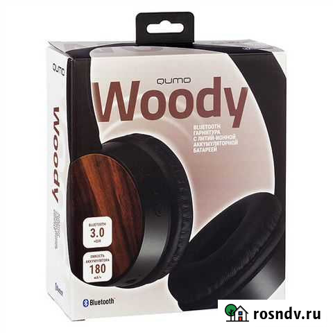Беспроводная гарнитура Qumo Woody (черный) Сызрань - изображение 1