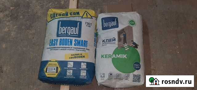 Плиточный клей, и наливной пол,всё по 25 кг Вилючинск - изображение 1