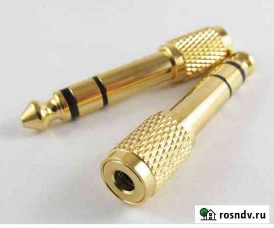 Переходник - адаптер стерео с Джек 3.5 на 6.35 mm Омск