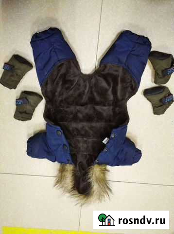 Зимний комбенизон для маленькой собачки и тапочки Чита - изображение 1