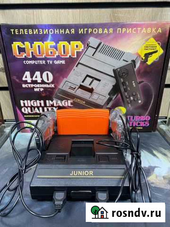 Чёрная Dendy 8bit 440 в 1 Тамбов - изображение 1