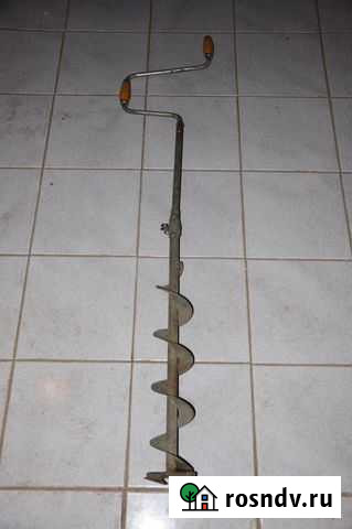 Бур советских времен легкий двуручный для рыбалки Подстепки - изображение 1