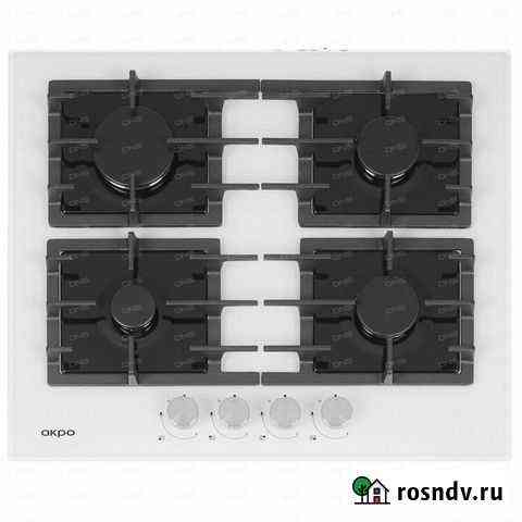 Новая Газовая Варочная Akpo белоеСтекло Чугун7.5кВ Уфа