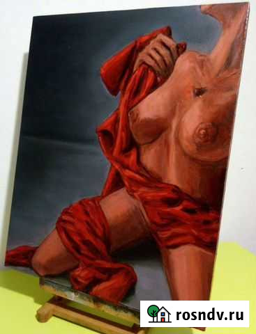 Картина маслом на холсте В красном Красноярск - изображение 1