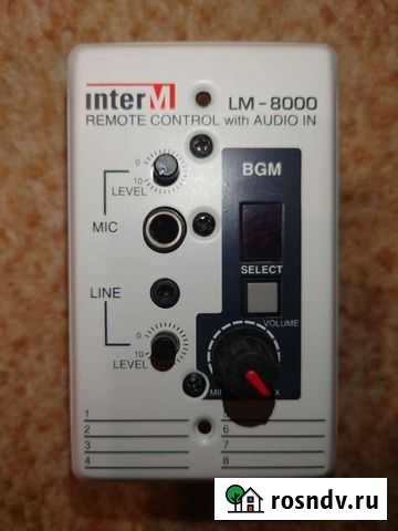 LM-8000 inter-M Пульт управления музыкальным усили Санкт-Петербург - изображение 1