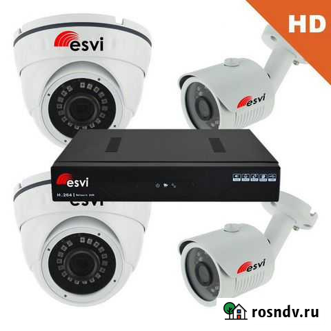 Видеонаблюдение (комплект 4 IP видеокамеры 2 Mpix) Пермь - изображение 1