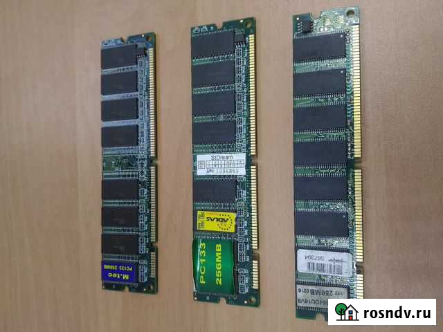 Sdram dimm 256mb pc 133 16 чипов Омск - изображение 1