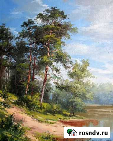 Картина маслом На берегу Рязань - изображение 1