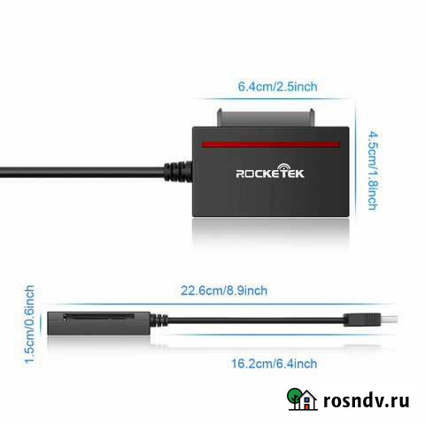 Картридер Rocketek CFast 2.0 USB 3.0 + чтение SSD Пермь - изображение 1