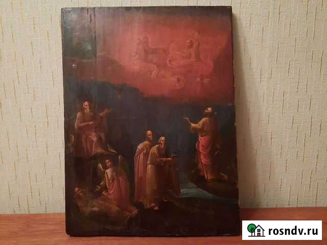 Старая икона, Восхождение Ильи 54*41 королевский р Липецк - изображение 1