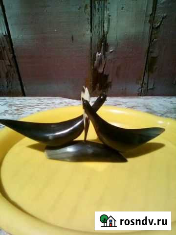 Статуэтка из рогаДве птицы СССР Тамбов - изображение 1