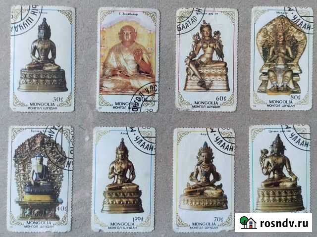 Марки Монголия божества Великий Новгород - изображение 1