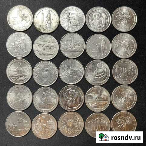 Монета 25 центов США quarter Разные штаты Пермь - изображение 1