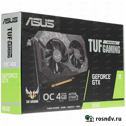 Видеокарта asus TUF Gaming GeForce GTX 1650 4 GB Киров - изображение 1