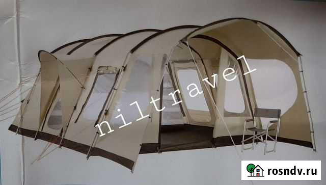 Палатка туннель 650х400х210. 2 комнаты.6 мест Бронницы - изображение 1