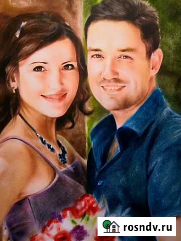 Портрет по фото, ручная работа, масло, сухая кисть Новомосковск - изображение 1