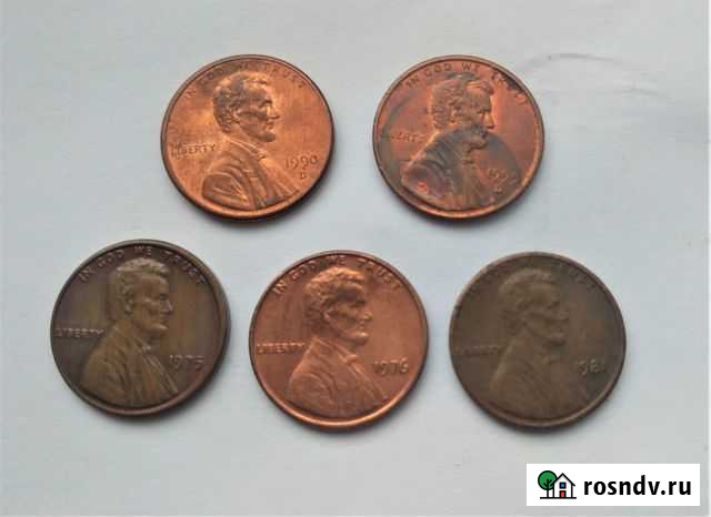 Монеты США 1 цент Хабаровск - изображение 1