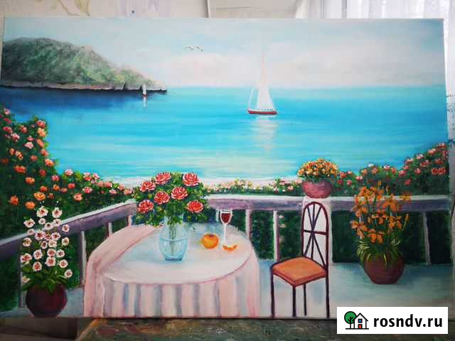 Маслом на холсте с подрамником 50на 40 Севастополь - изображение 1