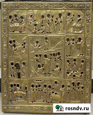 Икона Двунадесятые Праздники в Окладе Рыбинск - изображение 1