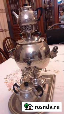 Самовар, поднос, чайный набор, металл, СССР Кострома - изображение 1