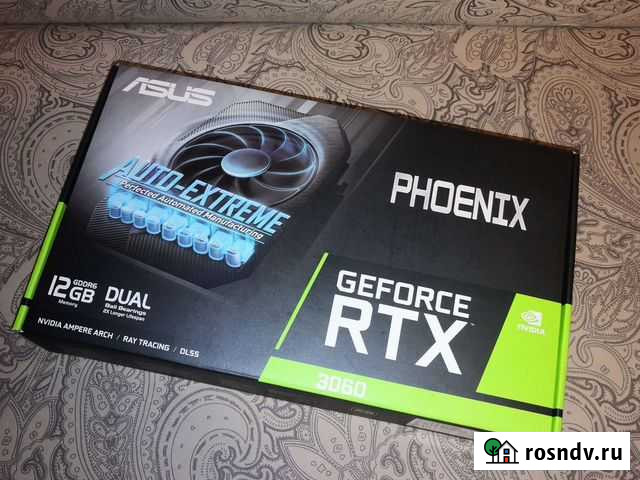 Видеокарта Asus GeForce RTX 3060 12 Гб новая Тамбов - изображение 1